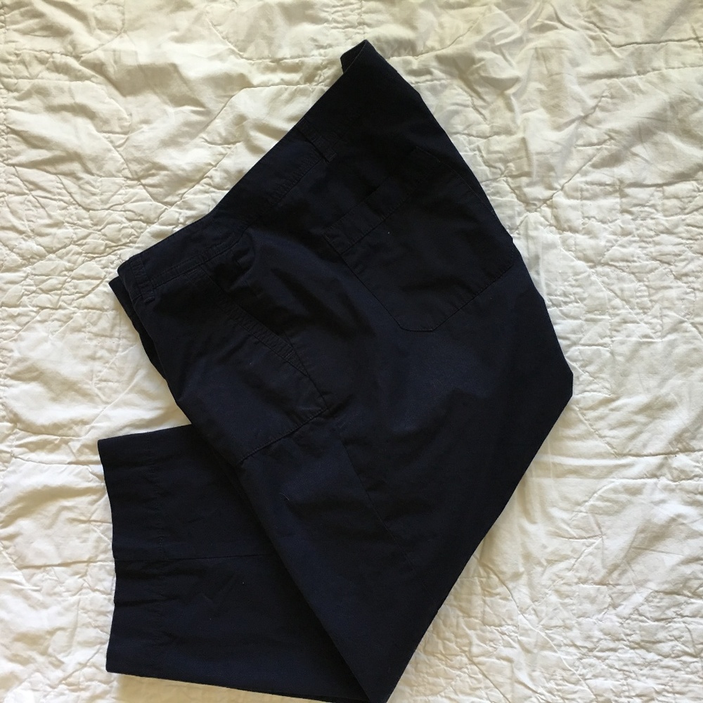 Talbots Navy Heritage Cotton Crop Pants - Size 18W